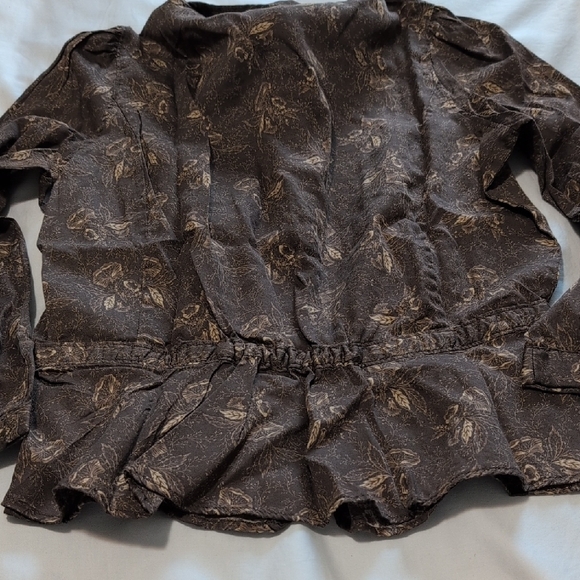 Ralph Lauren Double RL Brown Floral Blouse - Picture 10 of 10